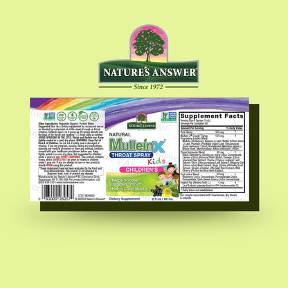 Natures Answer Mullein-X Throat Spray for Kids