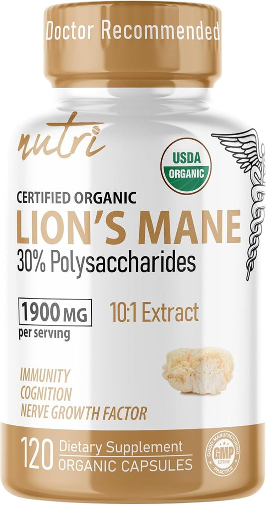 Lion's Mane Organic 1900 mg, 120 ct