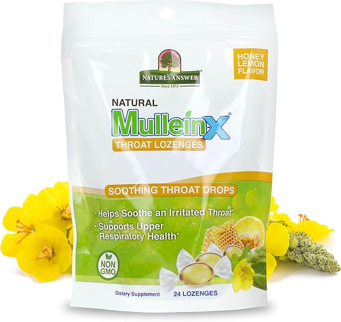 Nature's Answer Mullein-X Respiratory Soothing Throat Lozenges 24-Count
