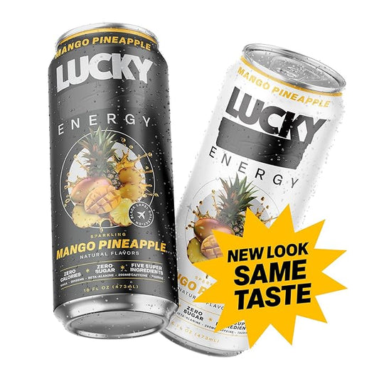 Lucky Energy Sparkling Mango Pineapple 16oz