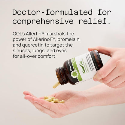 Allerfin Premium Sinus Relief Supplement – 60 Vegetable Capsules