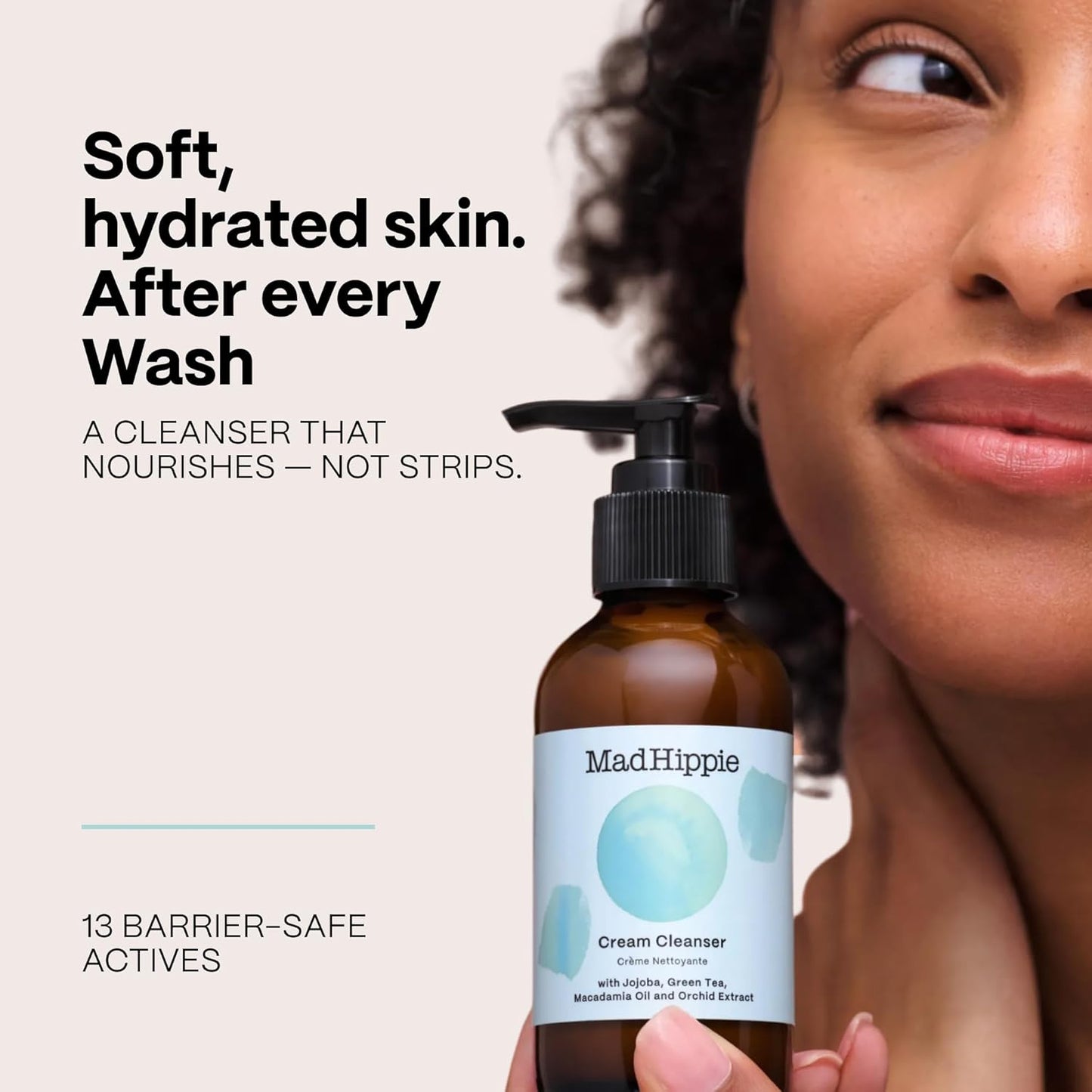 Mad Hippie Cream Cleanser – Gentle Formula with Hyaluronic Acid, Jojoba Oil & Green Tea