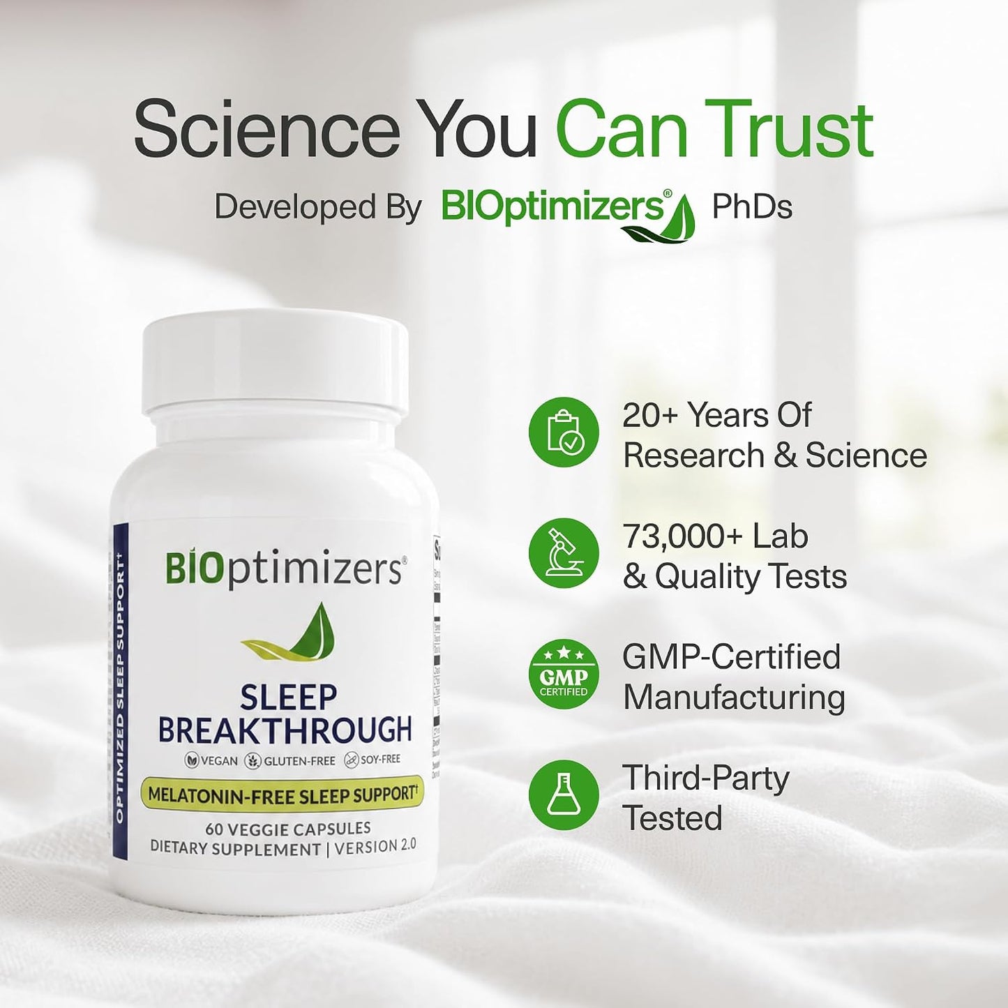 BiOptimizers Sleep Breakthrough 60 Veg Caps