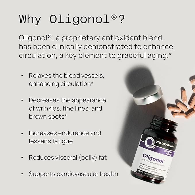 Oligonol Premium Anti-Aging & Circulation Support, 30 VegiCaps