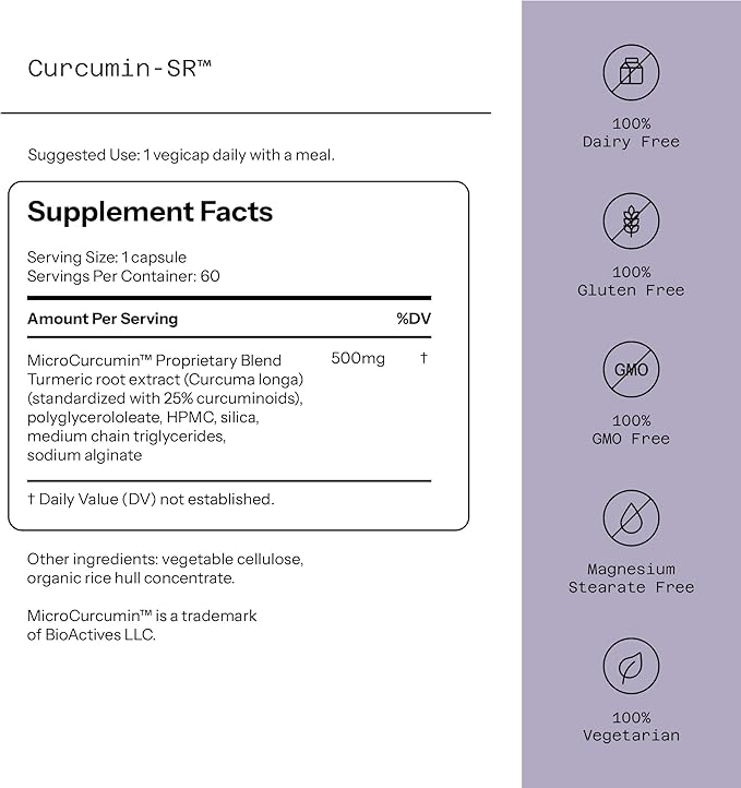 Curcumin-SR, 500 mg, 60 Vegicaps