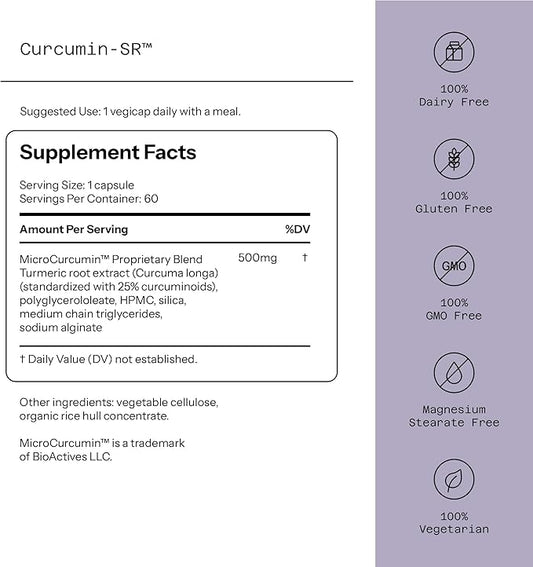Curcumin-SR, 500 mg, 60 Vegicaps