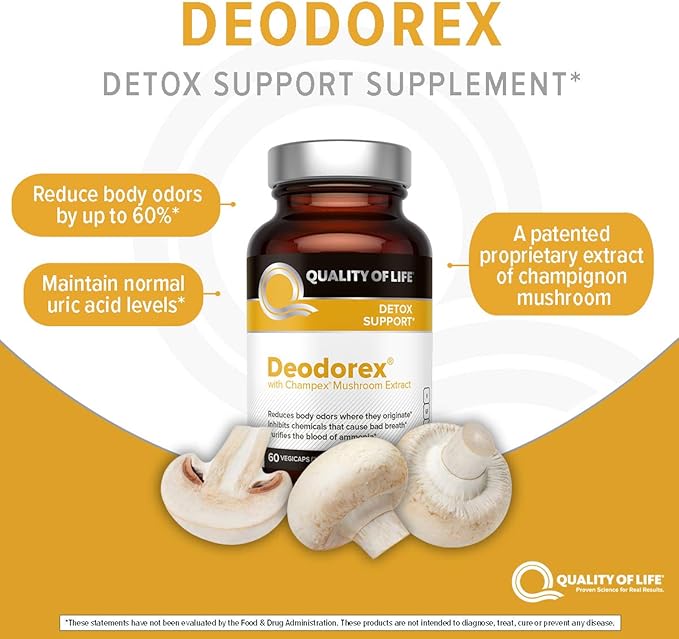 Deodorex with Champex® Mushroom Extract, 60 Vegicaps