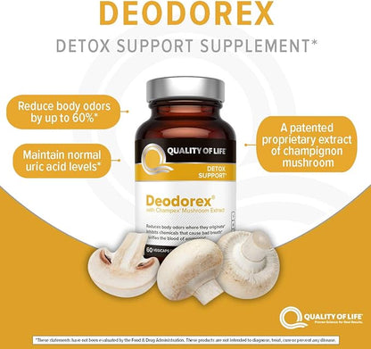 Deodorex with Champex® Mushroom Extract, 60 Vegicaps