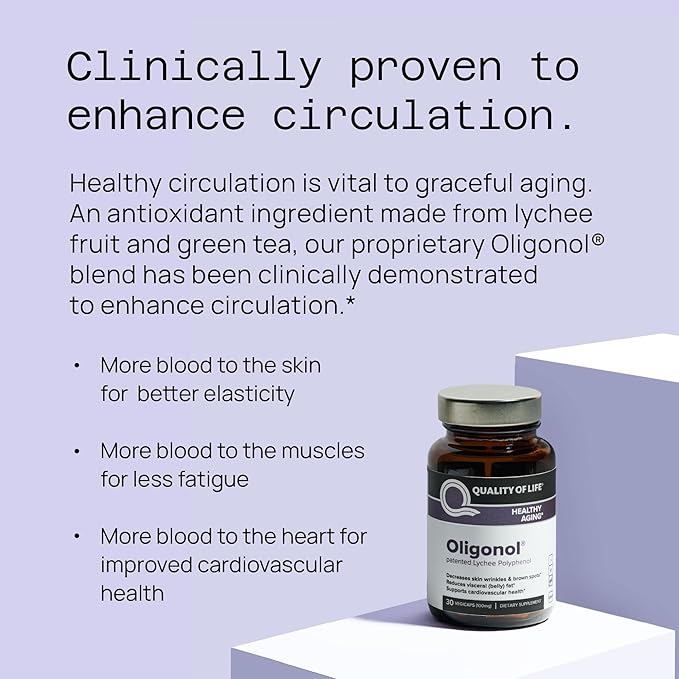 Oligonol Premium Anti-Aging & Circulation Support, 30 VegiCaps