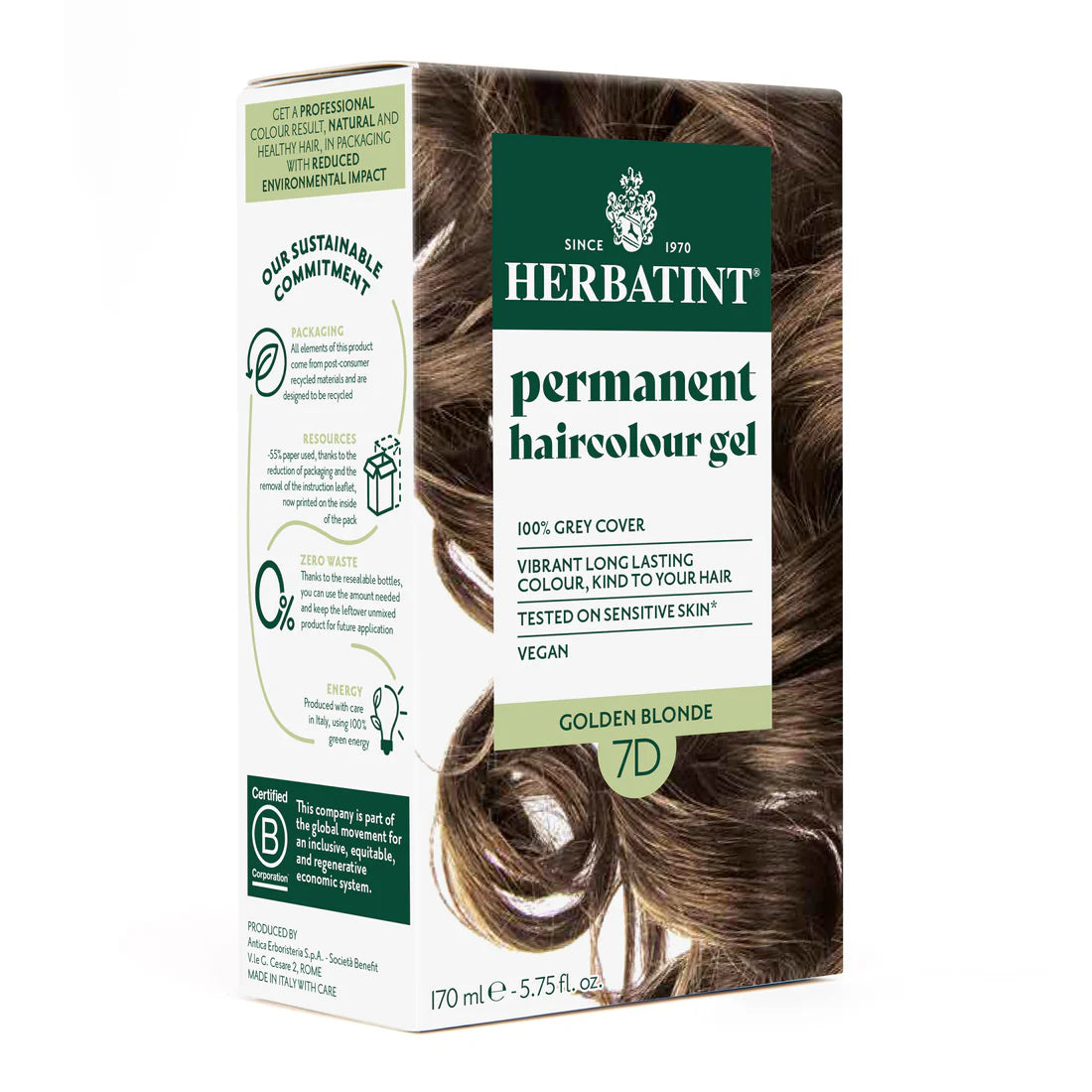 Herbatint Golden Blonde 7D Permanent Herbal Hair Color