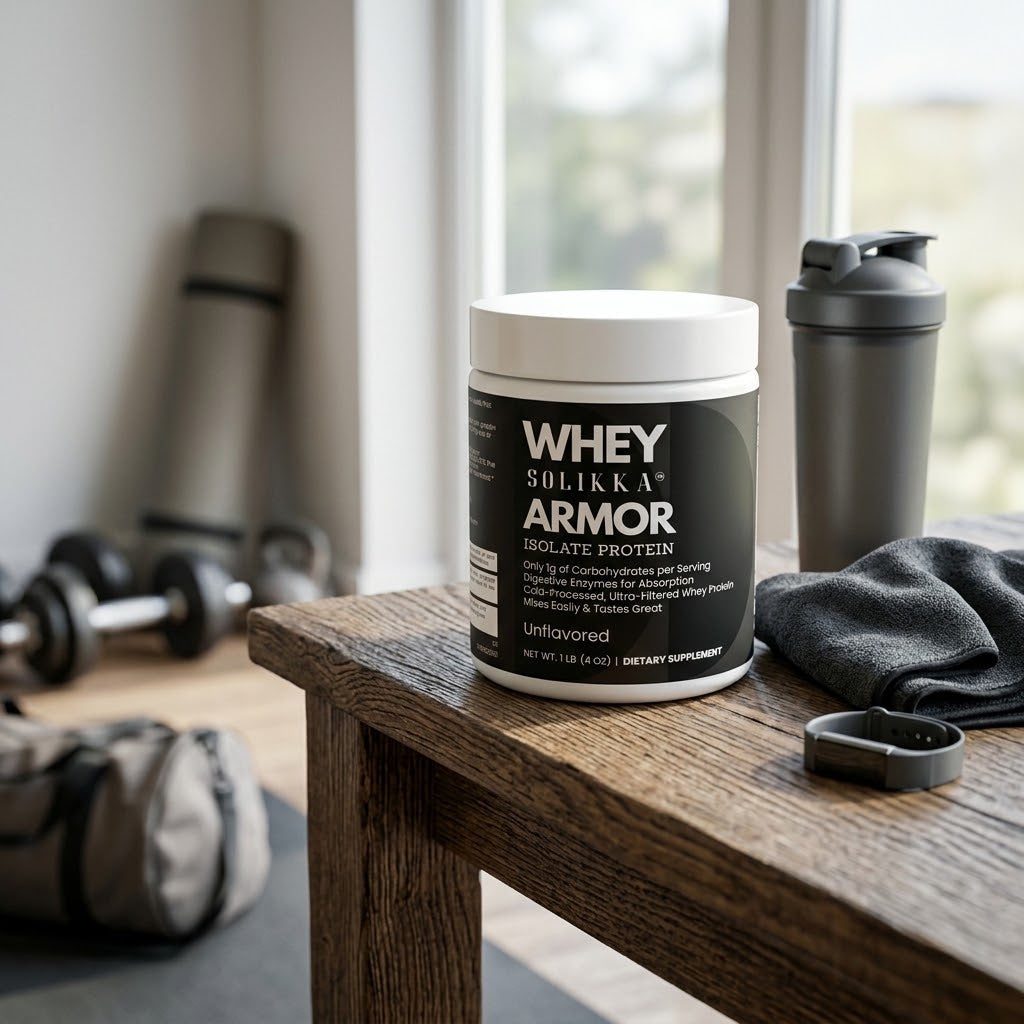 solikka Whey Armor Isolate Protein Powder – 100% Whey Isolate, Unflavored (1 lb / 16 Servings)