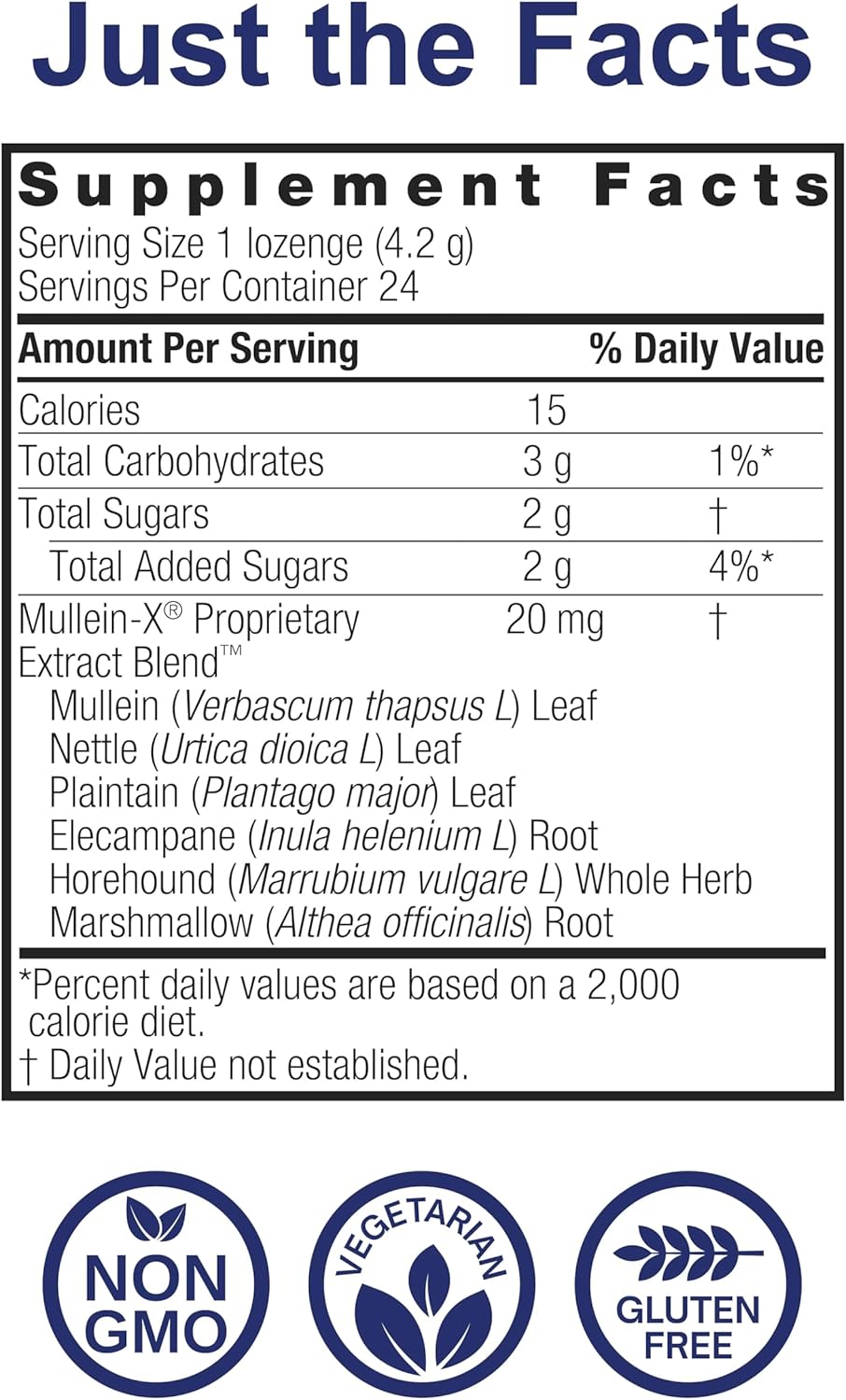 Nature's Answer Mullein-X Respiratory Soothing Throat Lozenges 24-Count