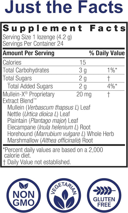 Nature's Answer Mullein-X Respiratory Soothing Throat Lozenges 24-Count