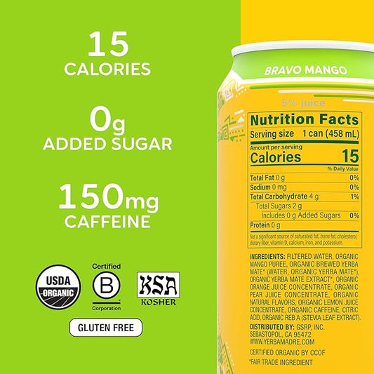 Mango Fuego Yerba Madre 15.5 fl oz