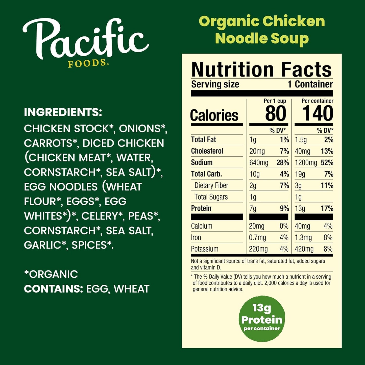 Pacific Foods, Soup Chicken Noodle Organic, 16.1 oz