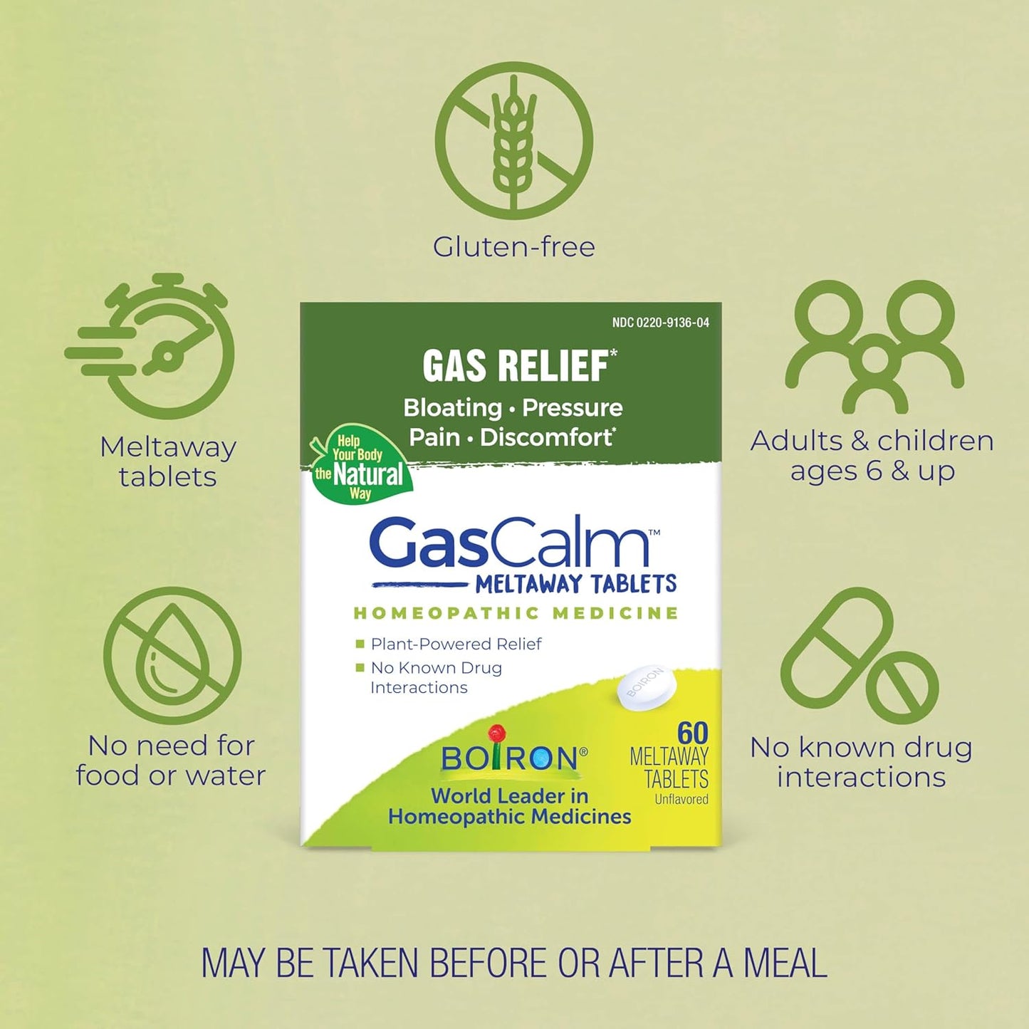 Boiron GasCalm Tablets 60 count