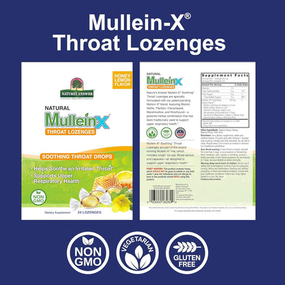Nature's Answer Mullein-X Respiratory Soothing Throat Lozenges 24-Count