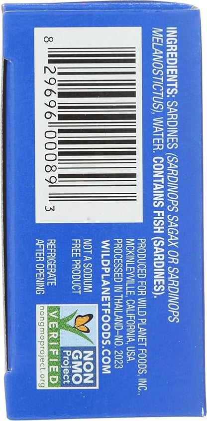 Wild Sardines in Water (No Salt Added) 4.4 oz