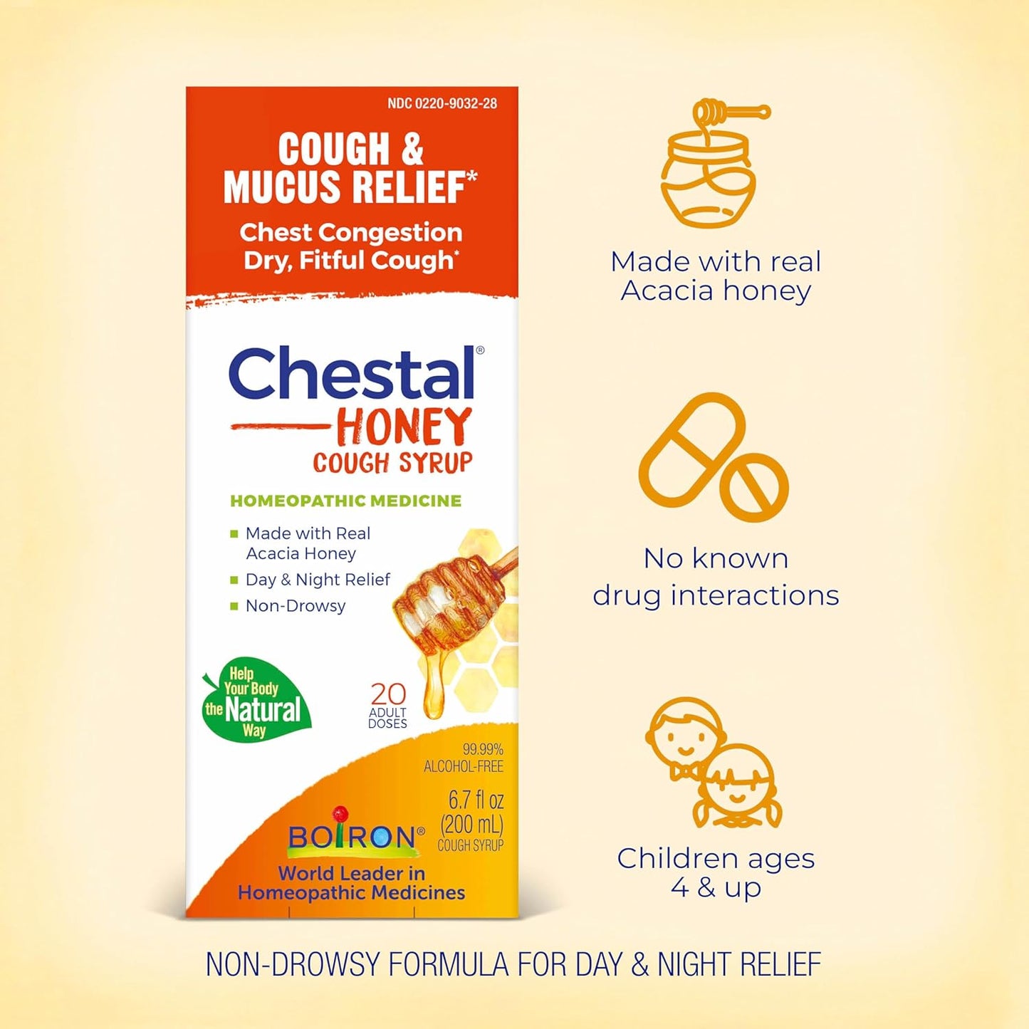Boiron Chestal Honey Adult Cold and Cough Syrup