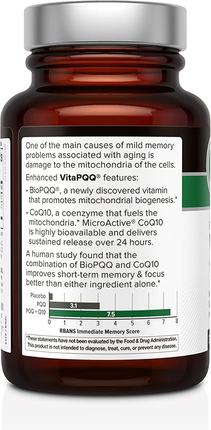 Enhanced VitaPQQ® with CoQ10, 30 VegiCaps