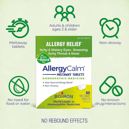 Boiron AllergyCalm Meltaway Tablets