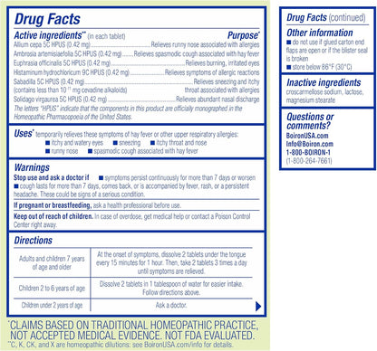 Boiron AllergyCalm Meltaway Tablets