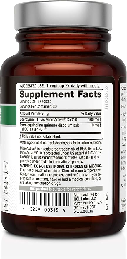 Enhanced VitaPQQ® with CoQ10, 30 VegiCaps