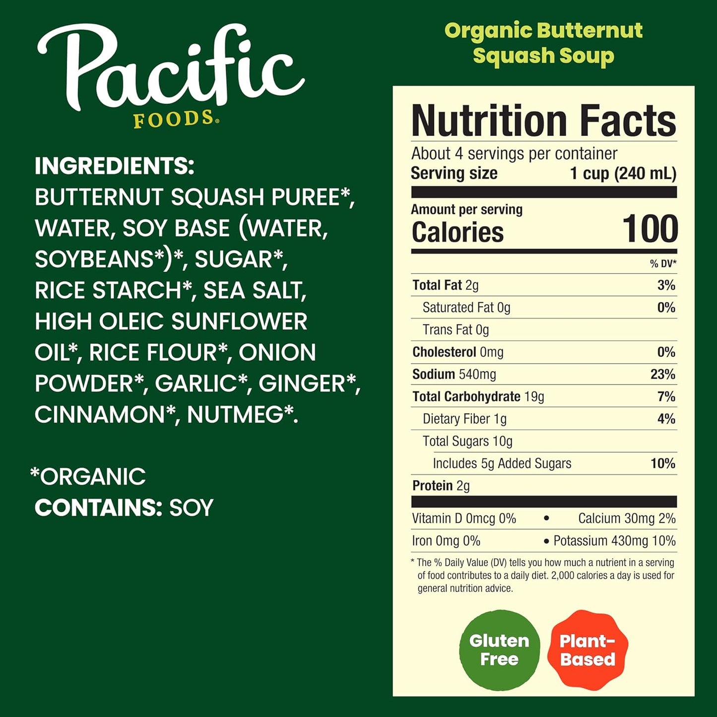 Pacific Foods Organic Butternut Squash Soup, 32 oz