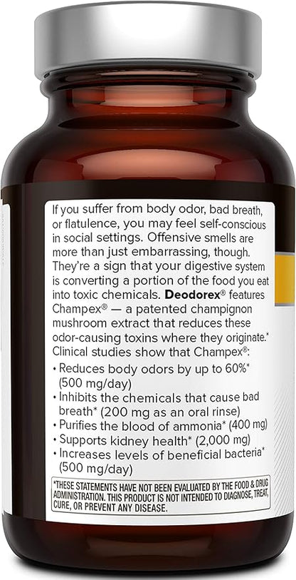 Deodorex with Champex® Mushroom Extract, 60 Vegicaps