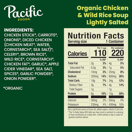 Pacific Foods, Soup Chicken Wild Rice Low Sodium Organic, 16.3 oz