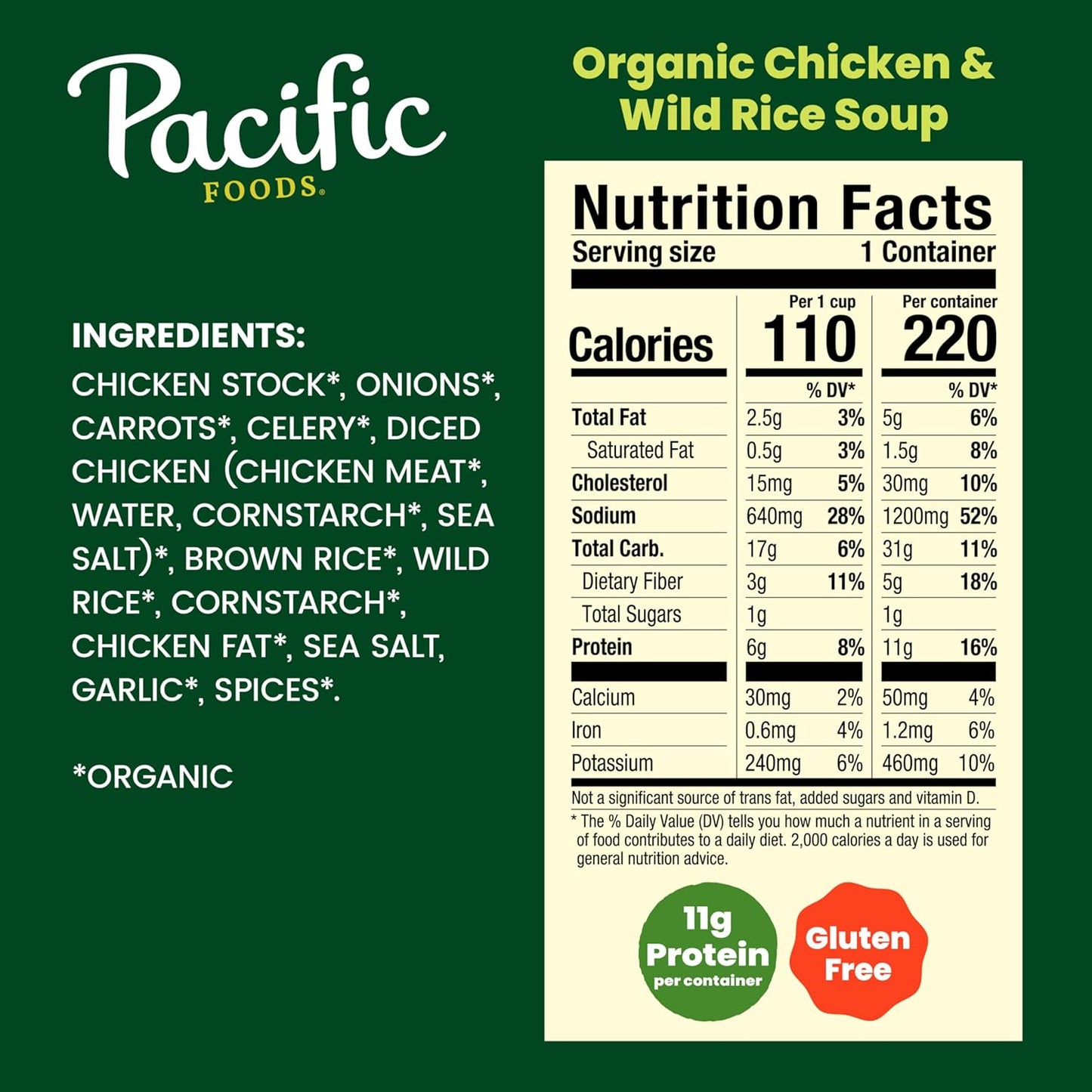 Pacific Foods Organic Chicken and Wild Rice Soup, 16.3 oz