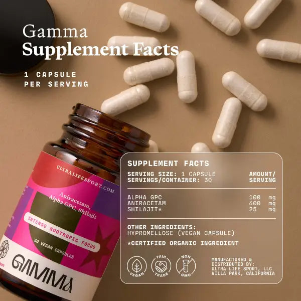 Gamma - Intense Nootropic Focus - 30 Capsules