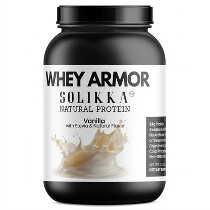 2lb Whey Armor Natural Protein Vanilla w/Stevia & Natural Flavor Non-GMO