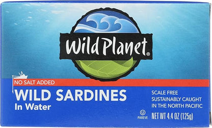 Wild Sardines in Water (No Salt Added) 4.4 oz