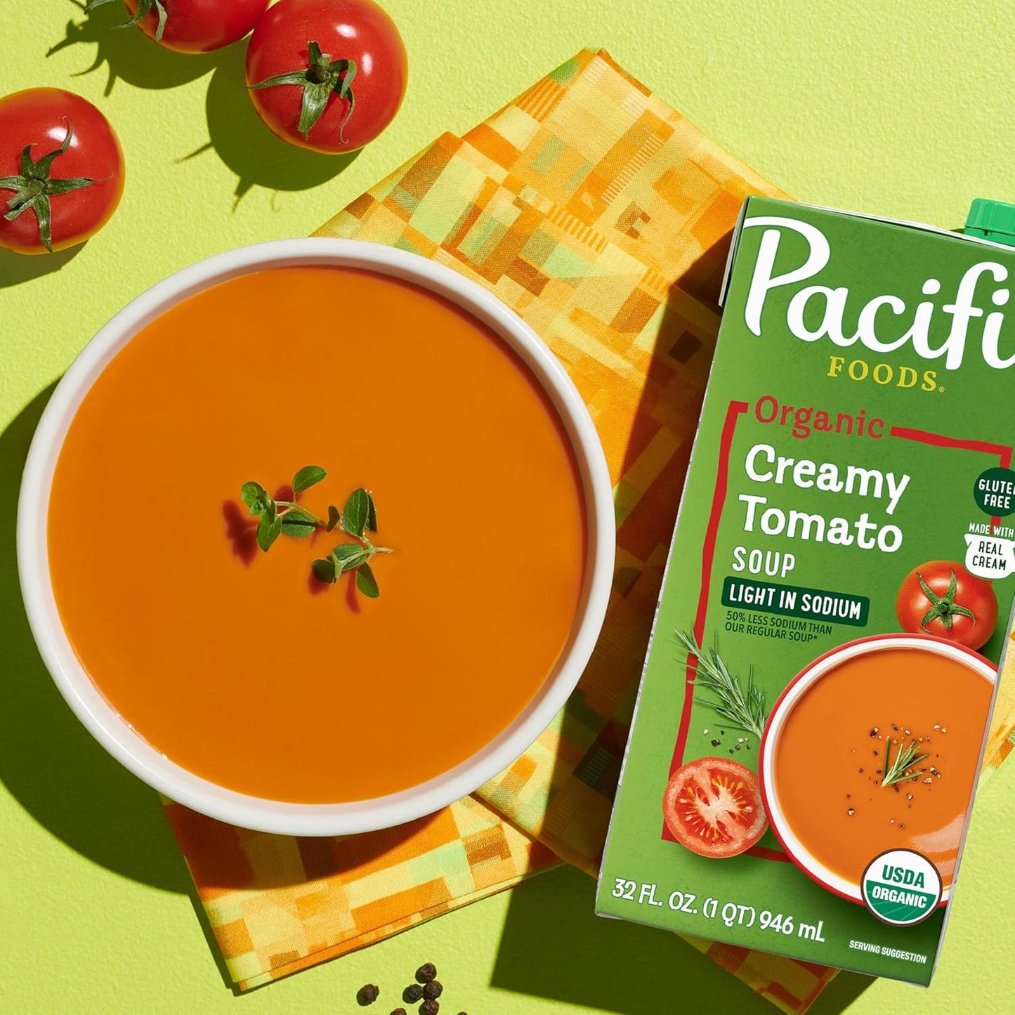 Pacific Foods Organic Creamy Light in Sodium Tomato Soup, 32 oz