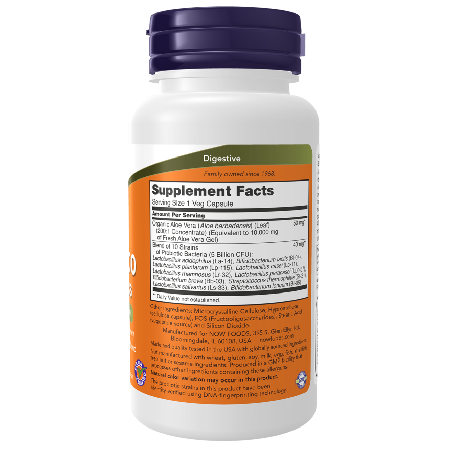ALOE VERA 10,000 & PROBIOTICS 60 VCAPS-Digestive Support-AlchePharma