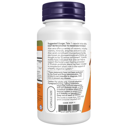 ALOE VERA 10,000 & PROBIOTICS 60 VCAPS-Digestive Support-AlchePharma