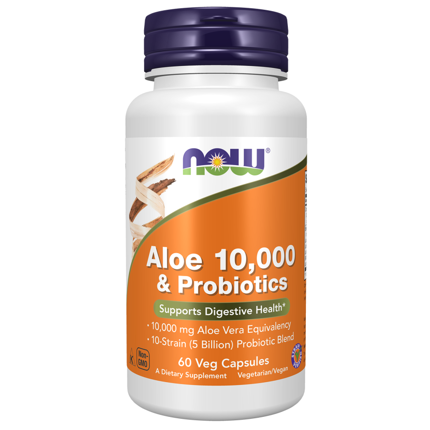 ALOE VERA 10,000 & PROBIOTICS 60 VCAPS-Digestive Support-AlchePharma