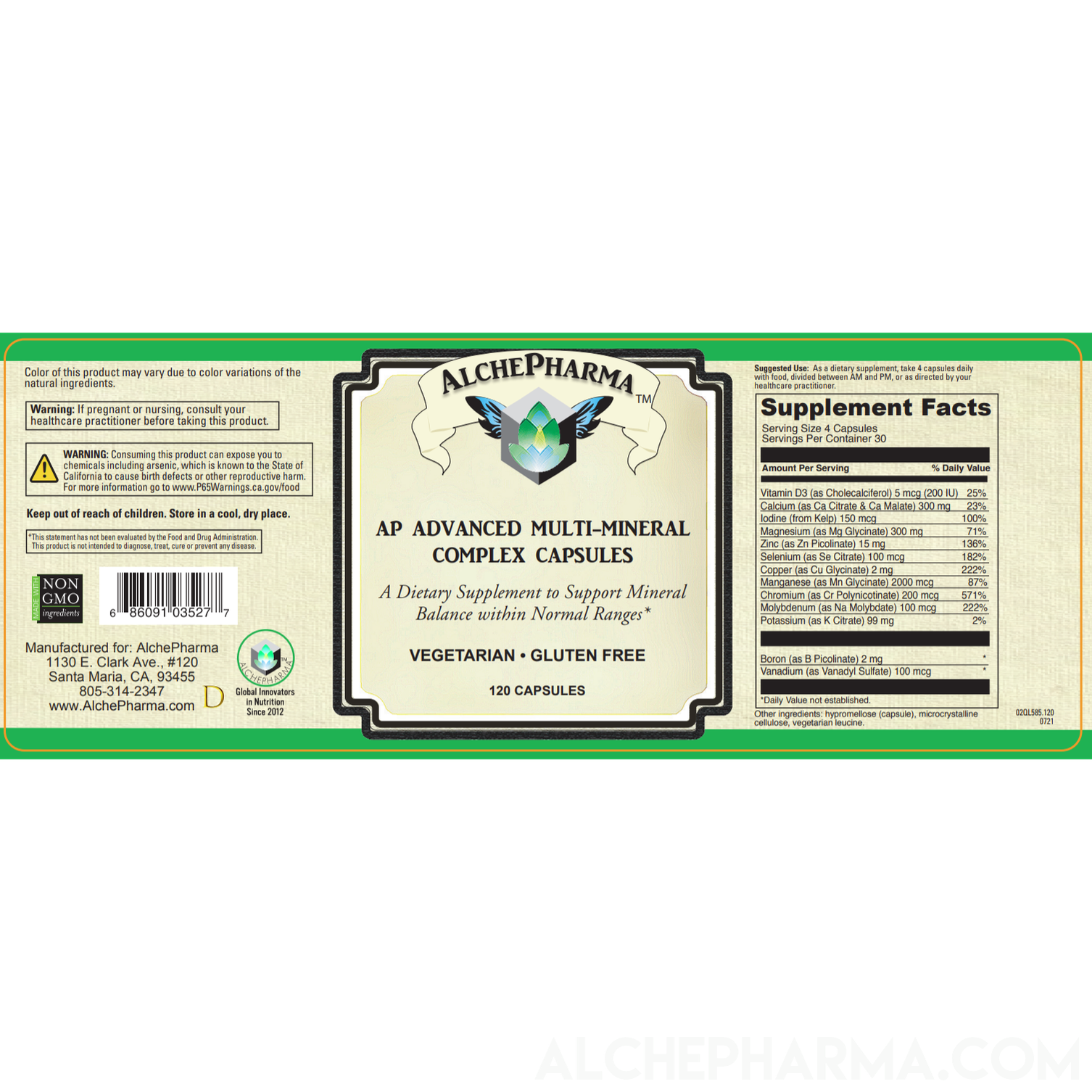 AP Advanced Multi-Mineral Complex Capsules-AlchePharma