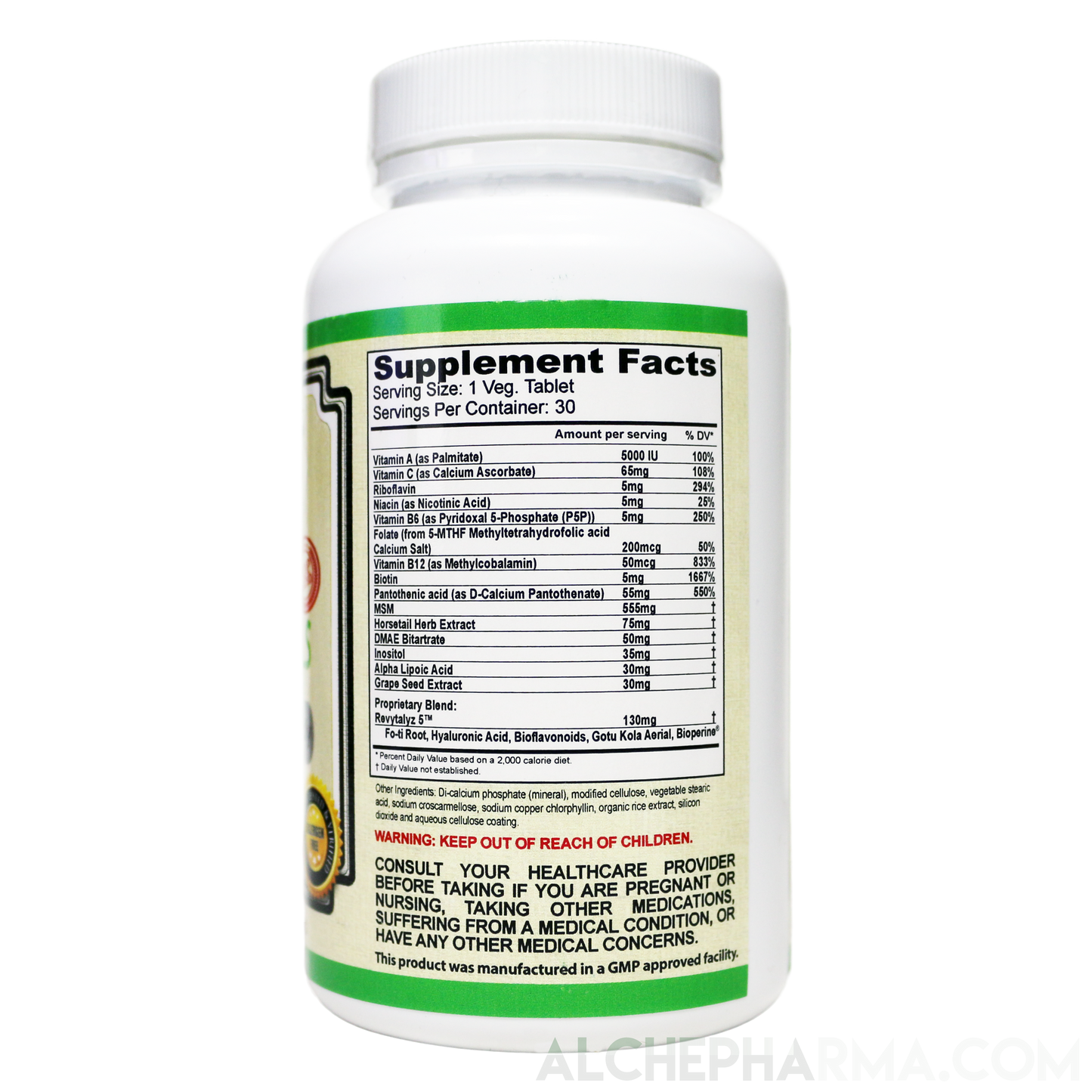 AP Hair Skin Nails Pro Series ( Bonita - Revytalz 5 Blend) - Rapid Response Vegan Tablet-Hair Skin Nails-AlchePharma