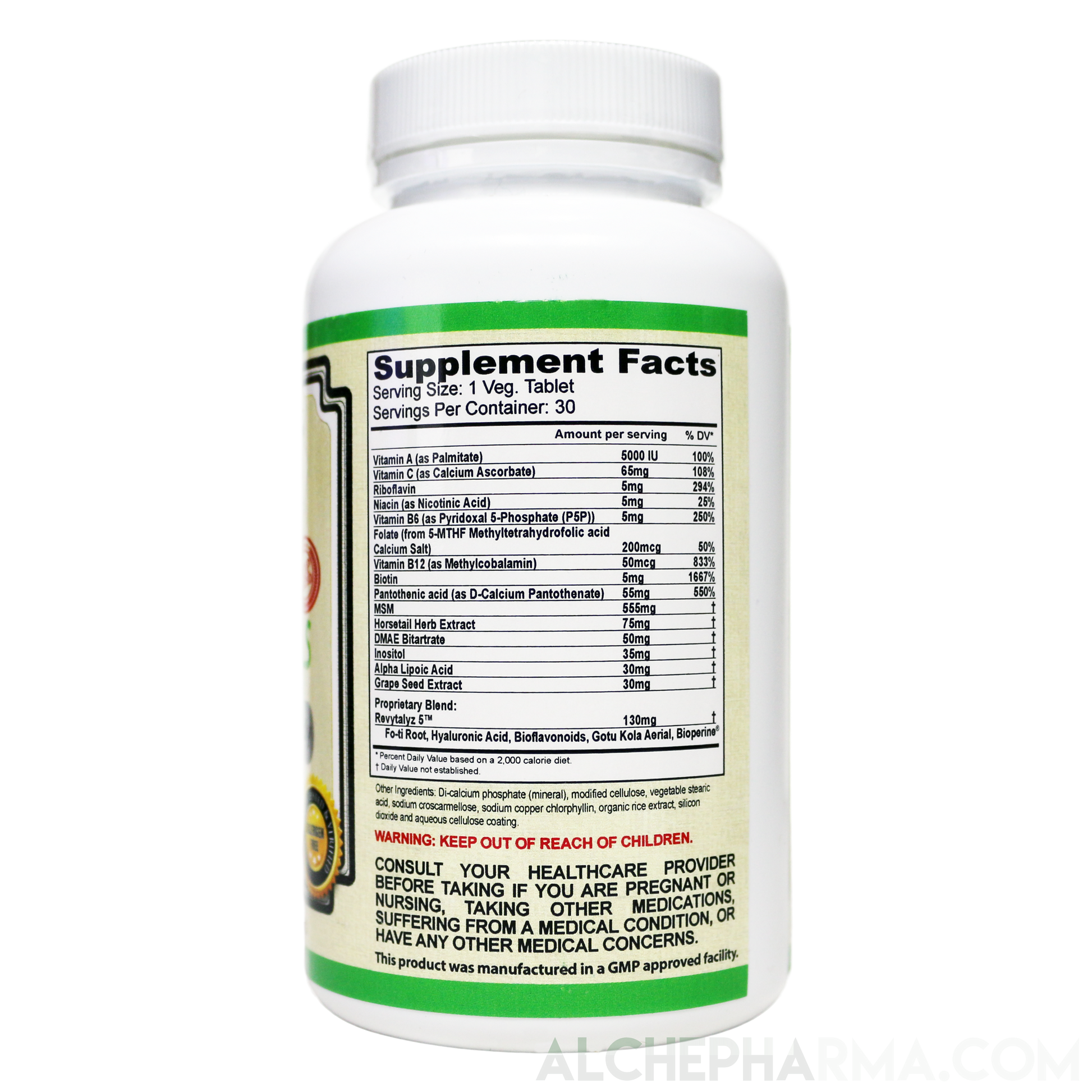 AP Hair Skin Nails Pro Series ( Bonita - Revytalz 5 Blend) - Rapid Response Vegan Tablet-Hair Skin Nails-AlchePharma