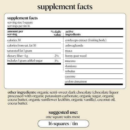 Alice Mushroom Chocolates - For Arousal and Pleasure - 16 Squares