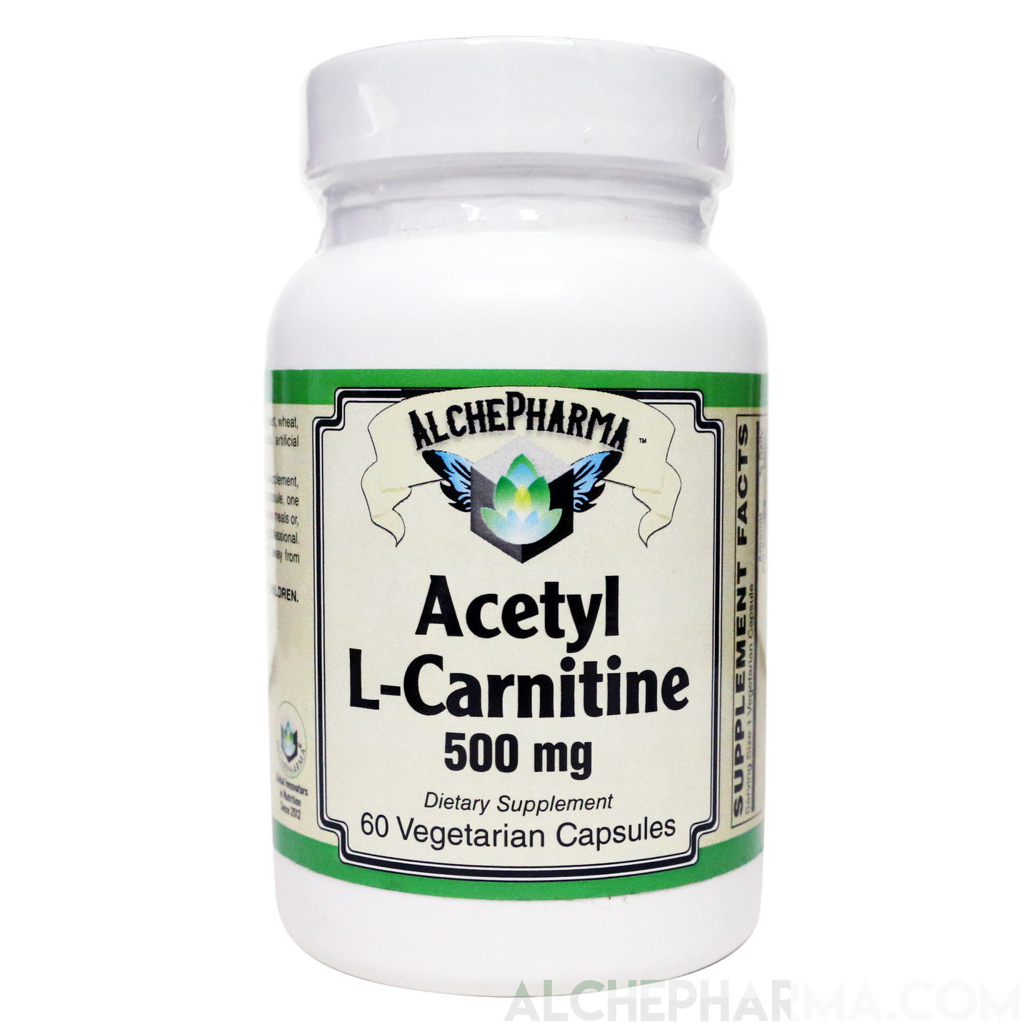 Acetyl L-Carnitine- 500 mg Vegetarian Capsules ( Sourced from Sigma-Tau Health Sciences )-Amino Acid-AlchePharma