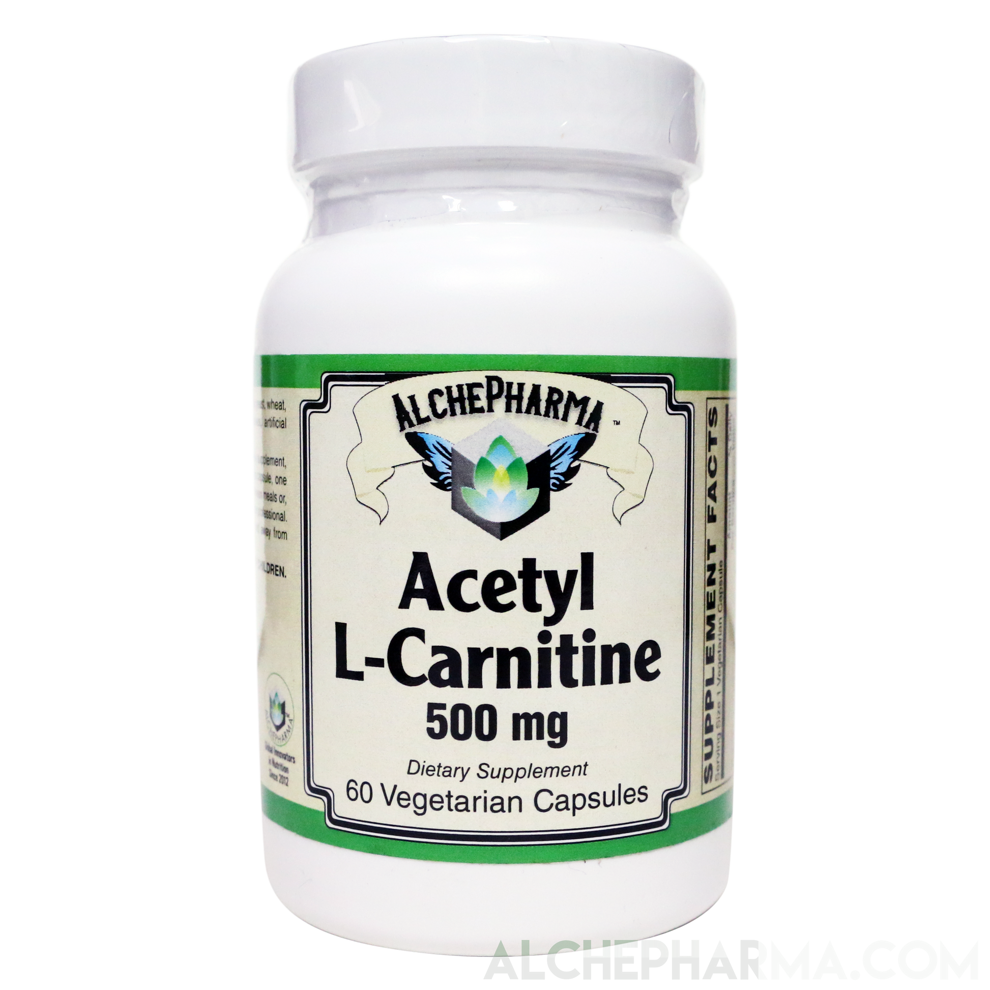 Acetyl L-Carnitine- 500 mg Vegetarian Capsules ( Sourced from Sigma-Tau Health Sciences )-Amino Acid-AlchePharma