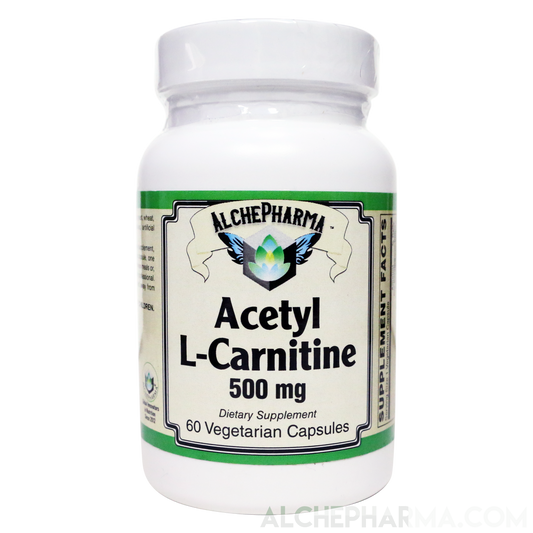 Acetyl L-Carnitine- 500 mg Vegetarian Capsules ( Sourced from Sigma-Tau Health Sciences )-Amino Acid-AlchePharma