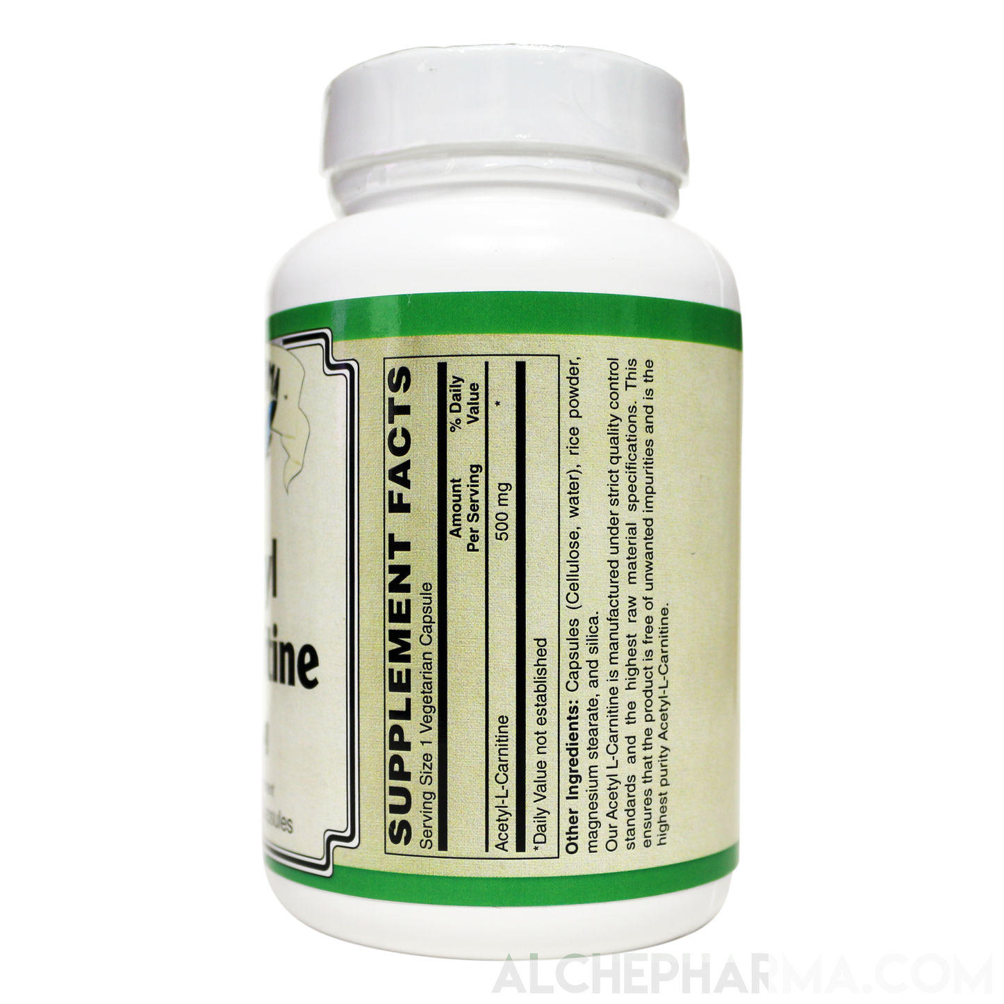 Acetyl L-Carnitine- 500 mg Vegetarian Capsules ( Sourced from Sigma-Tau Health Sciences )-Amino Acid-AlchePharma