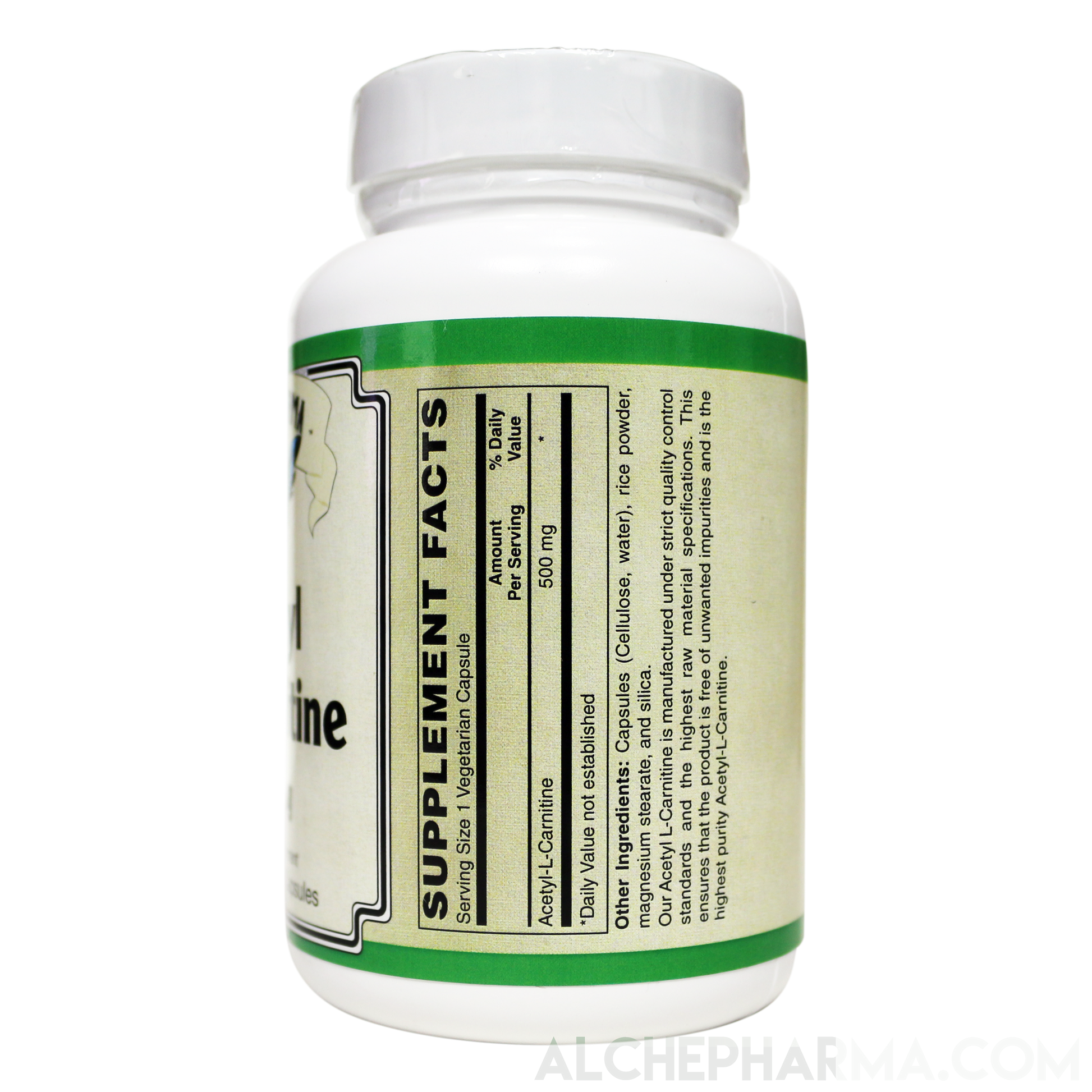 Acetyl L-Carnitine- 500 mg Vegetarian Capsules ( Sourced from Sigma-Tau Health Sciences )-Amino Acid-AlchePharma