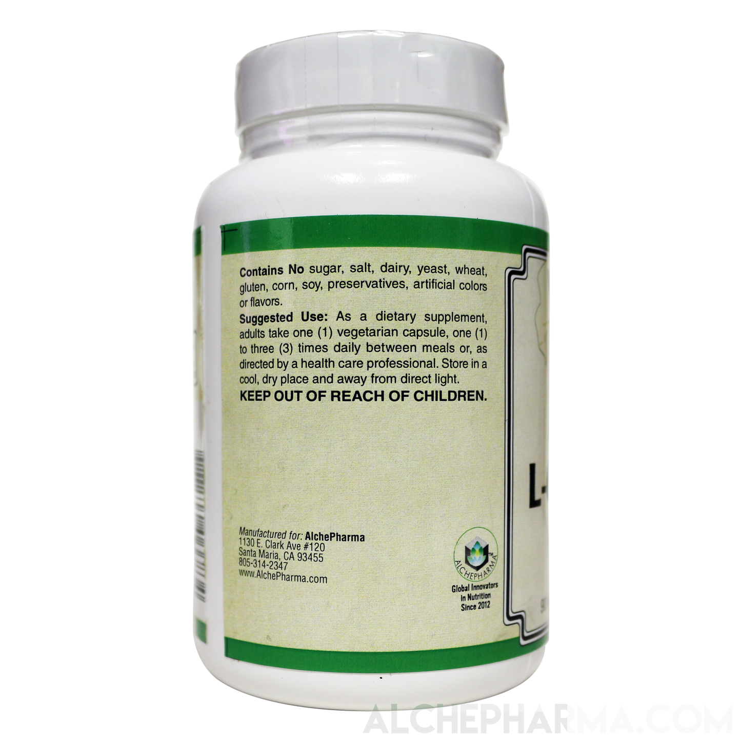 Acetyl L-Carnitine- 500 mg Vegetarian Capsules ( Sourced from Sigma-Tau Health Sciences )-Amino Acid-AlchePharma