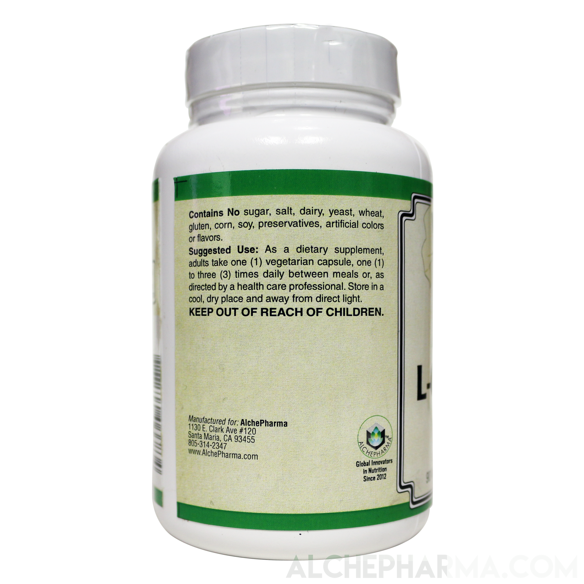 Acetyl L-Carnitine- 500 mg Vegetarian Capsules ( Sourced from Sigma-Tau Health Sciences )-Amino Acid-AlchePharma