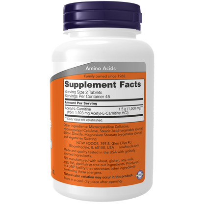 Acetyl-L-Carnitine 750 mg Tablets-Amino Acids-AlchePharma